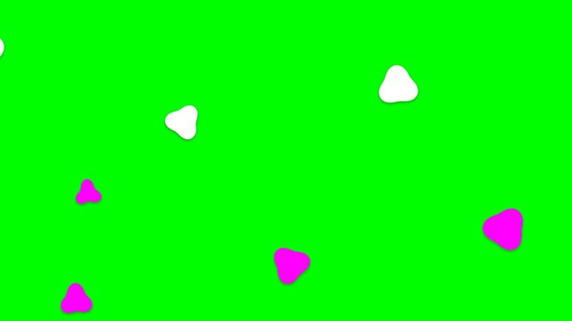 Abstract Play Button Animation on Green Screen Background.