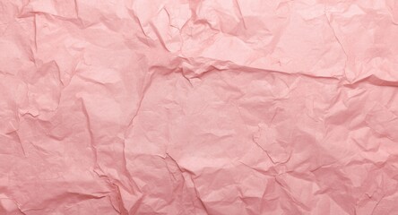 Grainy pink vintage paper texture showing wrinkled and crumpled appearance for design