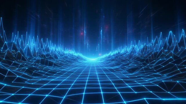 Abstract digital pulse wave expanding holographic interface layered energy futuristic cinematic surreal ethereal ambience cascading softly glowing abstract unique style