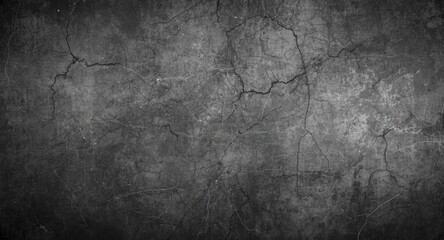 Obraz premium Chipped, cracked monochrome grunge textured background with dusty finish