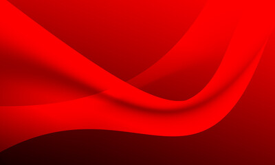 red stripes lines wave curves on soft gradient with shine light abstract background
