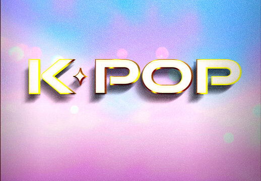 Korean K-Pop Style Text Effect
