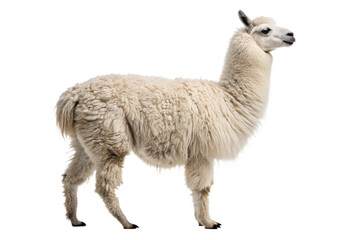 Fototapeta premium Realistic Alpaca Isolated on White Background