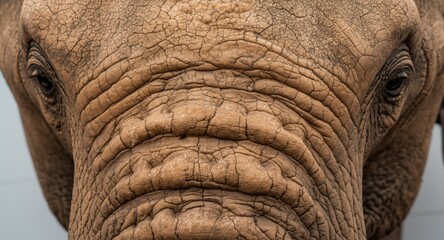 Fototapeta premium Highly textured elephant skin with visible pores and creases