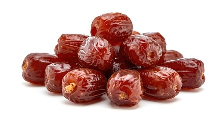 Kurma Sukari dates isolated on white background for Ramadan breakfasting