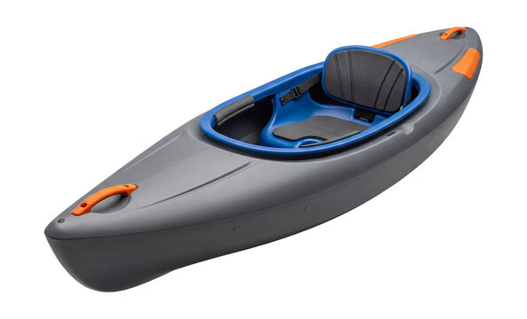 Rotomolded recreational kayak with molded-in handles and a wide beam