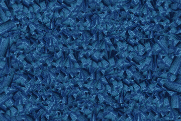 Abstract dark blue geometric texture background with sharp angular shapes and deep shadows, digital art pattern