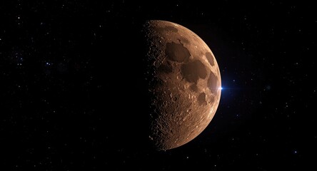 HDR spherical panorama in equirectangular style of Phobos moon