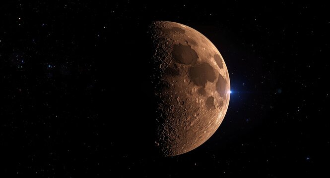 HDR spherical panorama in equirectangular style of Phobos moon