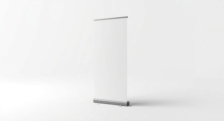 Empty roll up banner front presentation surrounded by white background and copy space