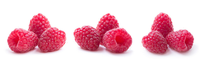 Raspberry isolated. Raspberry on white. Raspberries.