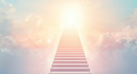 Heavenly stairway soaring upward embodying triumph and sacred inspiration