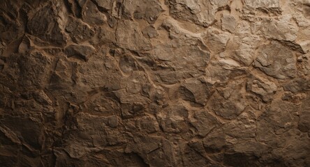 Fototapeta premium Brown stone texture wall with copy space and irregular surface finish