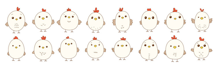  cute chicken clipart design illustration © Amidc