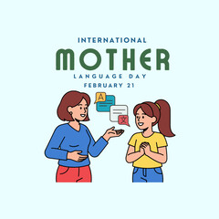 International Mother Language Day. 21st February Language Day post shows diverse group of people representing different cultures along with greetings in various languages like Hello, Bonjour and Ciao © ankit