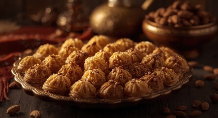 Classic almond sweets forming an essential part of Moroccan cuisine