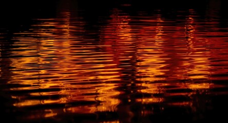 Naklejka premium High resolution fire reflections on water for retouching and creative compositing use