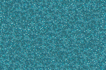 Teal blue glitter texture background with sparkling metallic particles, shimmering festive surface, abstract pattern