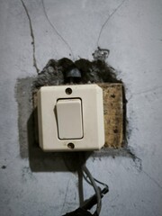 old electrical outlet, electrical outlet on a wall