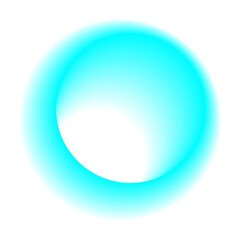 Isolated Gradient Shape. Holographic Blob For Collage Or Sticker. Abstract Element on Transparent Background. Cutout. Bright Rainbow Colors. Blue And White Gradient Shape.