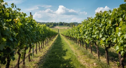 Naklejka premium Frontenac grape cultivation practices in Ontario vineyards