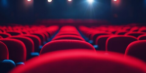 Fototapeta premium Empty Seats in a Movie Theater