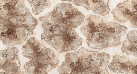 Beige watercolor geode pattern in 3D for stylish modern wall and carpet decoration