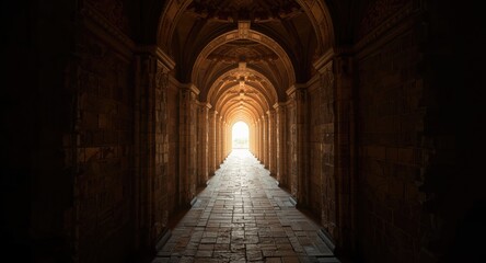 Obraz premium Ivory tower passageway leading to realms of awe and mystery