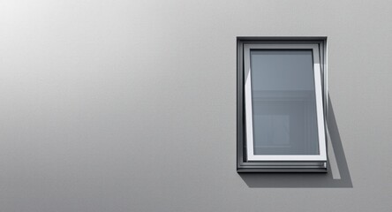 Aluminium ventilated push opening windows on grey facade ideal for contemporary home design