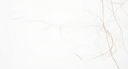 Fototapeta premium Henna hair ends detail isolated over plain white background with room for text