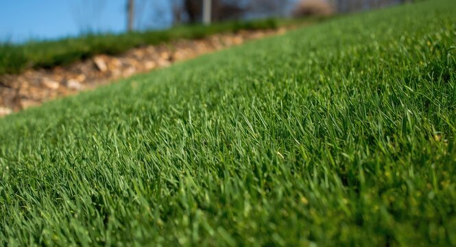 Hydroseed grass method providing slope erosion control and easy maintenance solutions