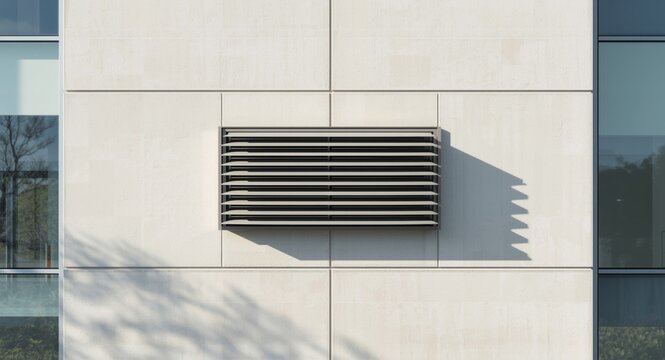 Energy saving aluminum ventilation louver with horizontal design for natural illumination on exterior walls