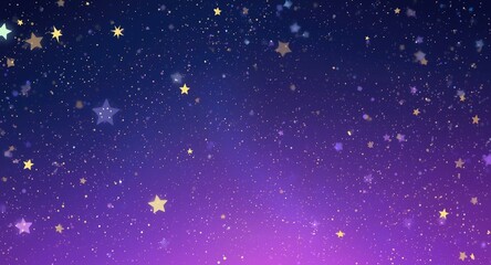 Obraz premium Creative 3D cartoon visualization of a vivid star sprinkled sky