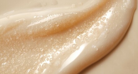 Obraz premium Close-up detail of urea cream's moisturizing texture with droplets illustrating skin benefits