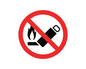 A red circle with a line through it indicates no smoking allowed in this area.