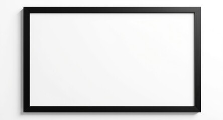 Obraz premium Framed black border on uncluttered white background with copy space