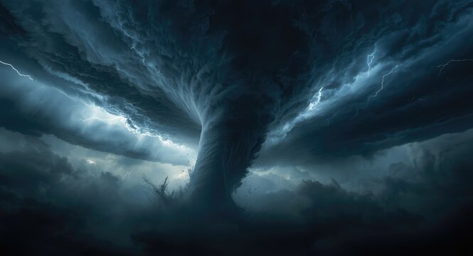 Development of a tornado cyclone within a thunderstorm system