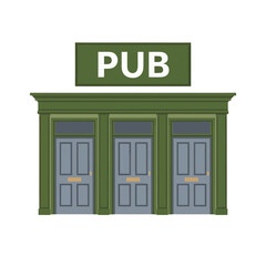 Pub Building Icon Vector Graphic For App Interface Design