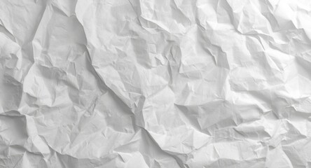 Fototapeta premium Clean white paper panel with layered crumpled texture and high key light copy space