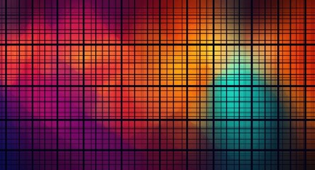 Abstract geometric grid background with a lively and colorful palette