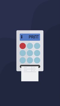 Business using online invoice maker machine to generate invoices for customers. Portable invoice machine printing invoices and bills.
