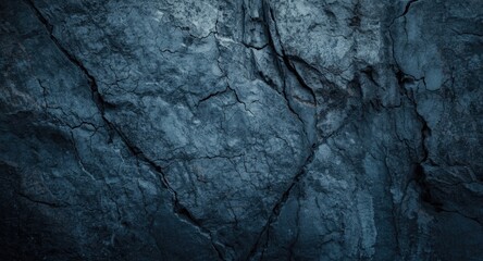 Closeup of textured bedrock wall with wood grain patterns and dark icy tones