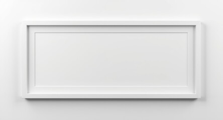 Obraz premium Horizontal white frame design focusing on ample artwork presentation space