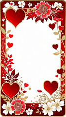 red heart frame