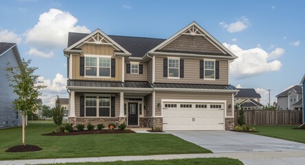 Fototapeta premium Key factors for choosing a house in a housing community