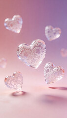 Obraz premium heart shaped confetti