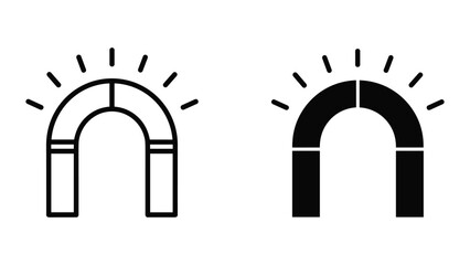 Fototapeta premium Magnet Icon Set