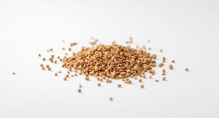 Eco friendly cork granules minimal surface background designed for chemical free messaging with copy space