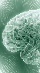 abstract green brain background
