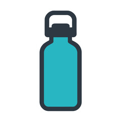 Obraz premium Minimalist Water Bottle Lifestyle Icon
